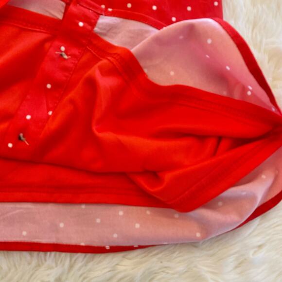 Reverse Red Polka Dot Button Up Mini Dress Small - Picture 3 of 8